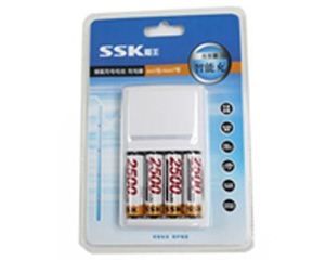 SSK飚王4槽 智能充充电套装(4×2500mAh)图片