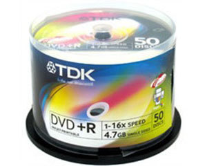 TDK ɴӡ DVD+R 1650Ƭװ
