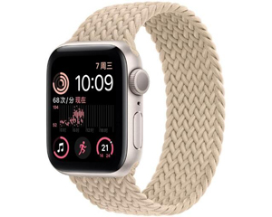 苹果Watch SE 2022 40mm(GPS/星星光色铝金属表壳/米色编织单圈表带)
