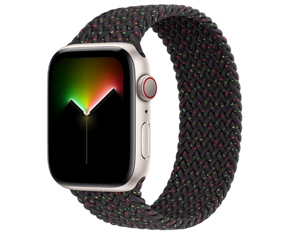 苹果Apple Watch Series SE星光色铝金属表壳编织单圈表带 Black Unity GPS+蜂窝网络 40mm