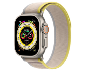 苹果Apple Watch Series Ultra钛金属表壳野径回环式表带 黄配米色
