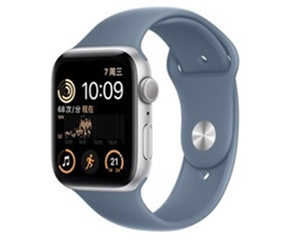 苹果Apple Watch Series SE银色铝金属表壳运动型表带 岩青色 GPS版 40mm