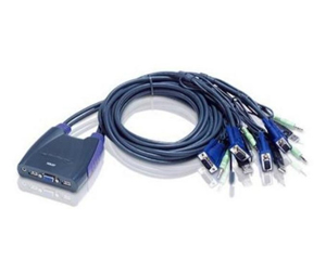 ATEN宏正CS64US 4端口带线式USB VGA/音频KVM多电脑切换器 (0.9m 1.2m)