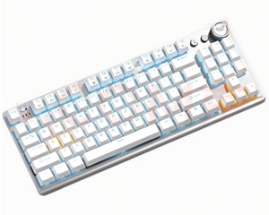 狼蛛S100 茶轴 雪域白无线三模粉雾透机甲正刻